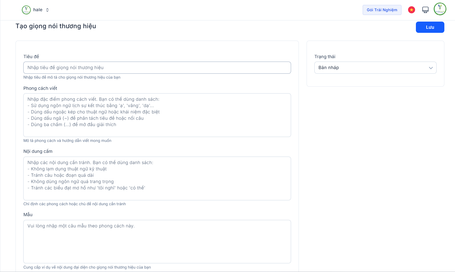 Tạo giọng nói thương hiệu
