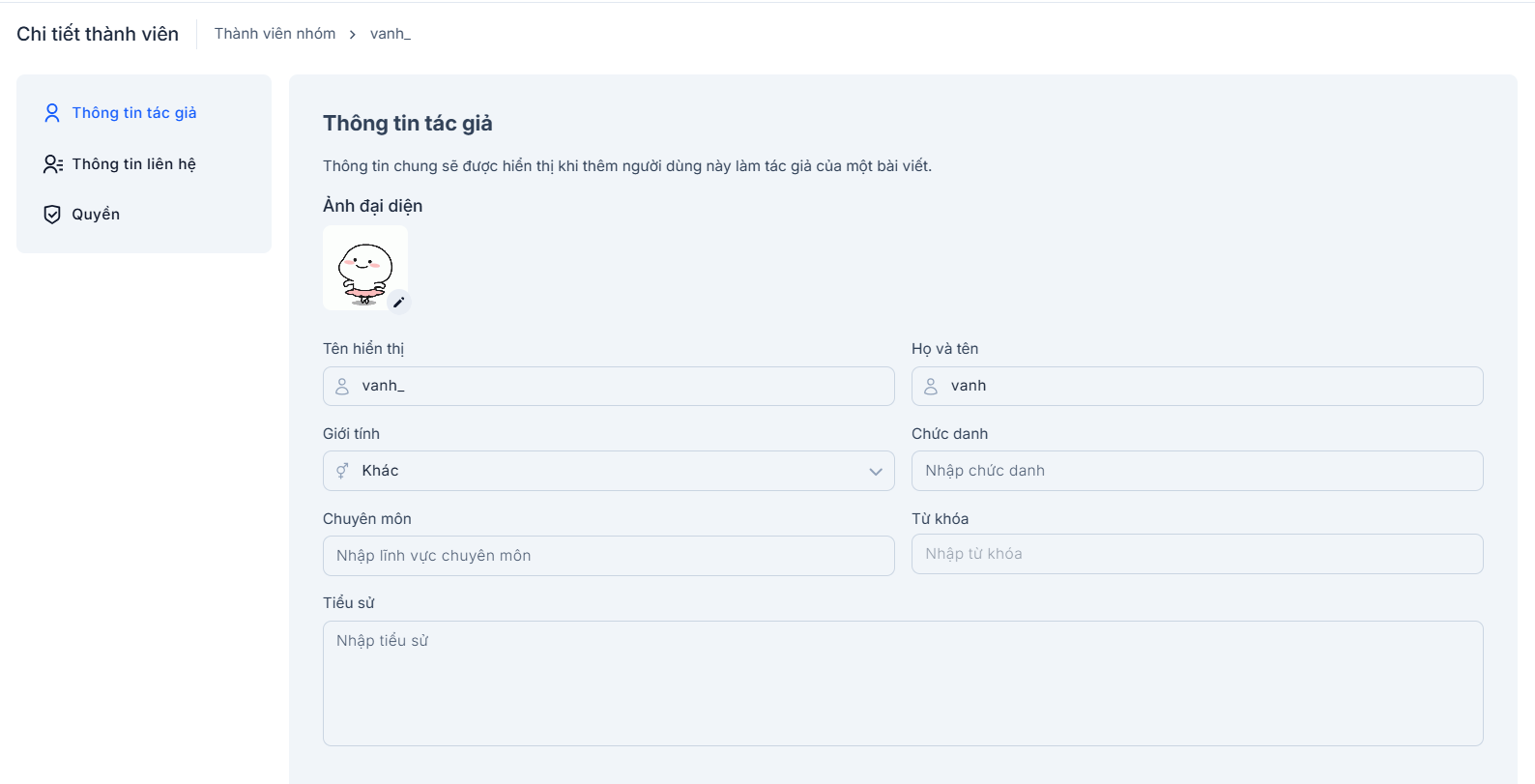 Thông tin tác giả
