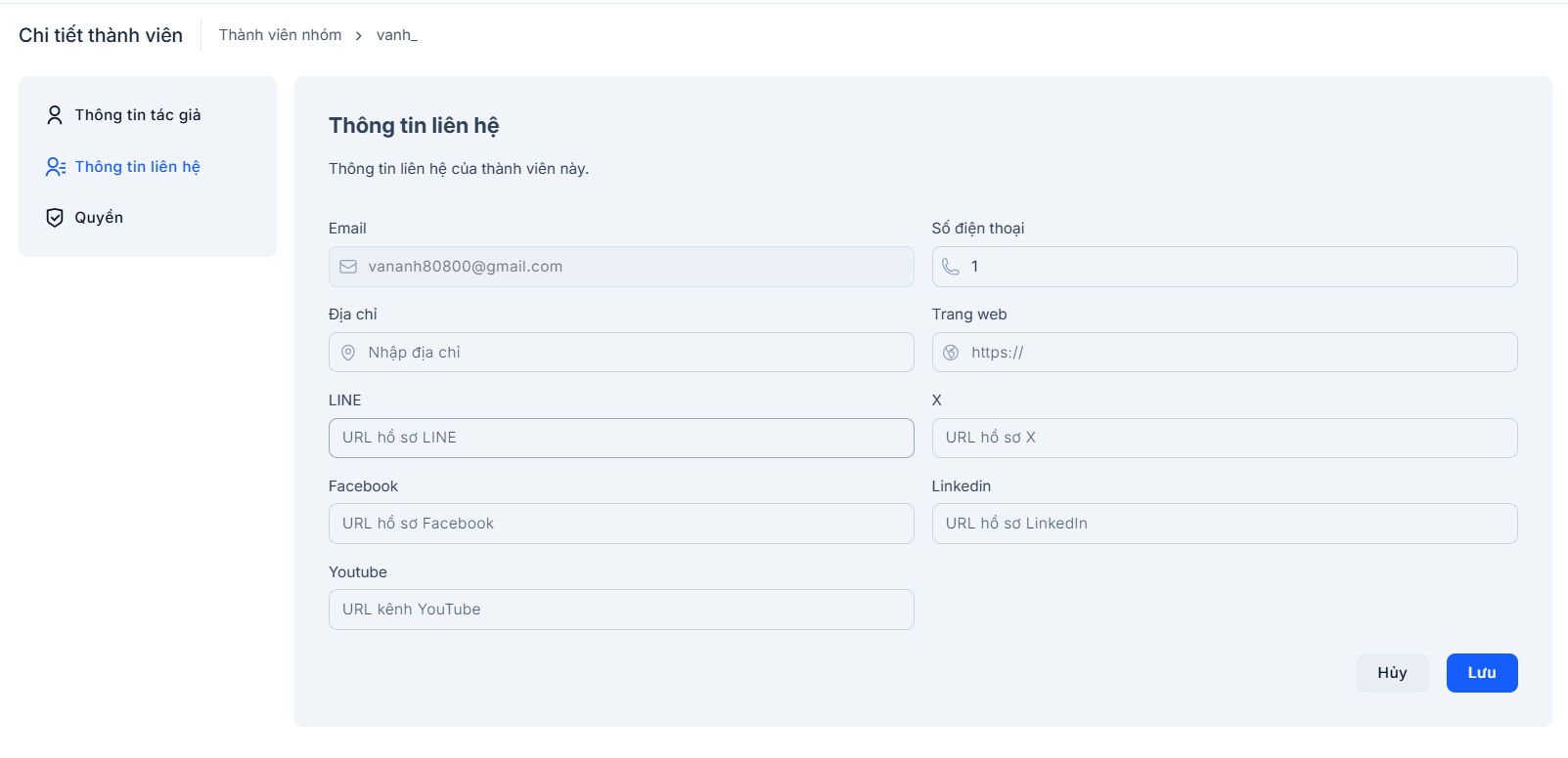 Thông tin liên hệ